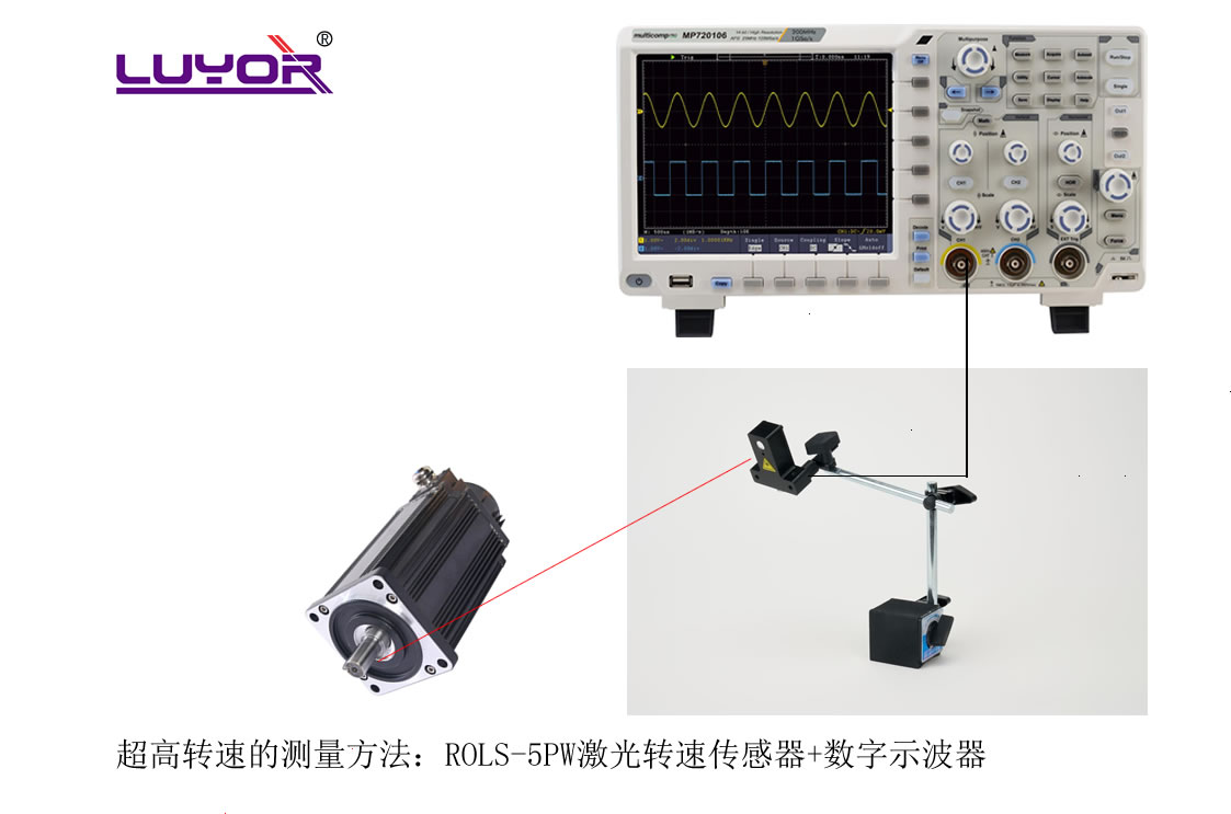 用激光轉速傳感器和數字示波器測量轉速